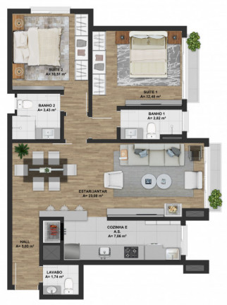 Imagem Apartamento com 1 Quarto à Venda, 48 m² em Centro - Gramado Imagem Apartamento com 1 Quarto à Venda, 48 m² em Centro - Gramado