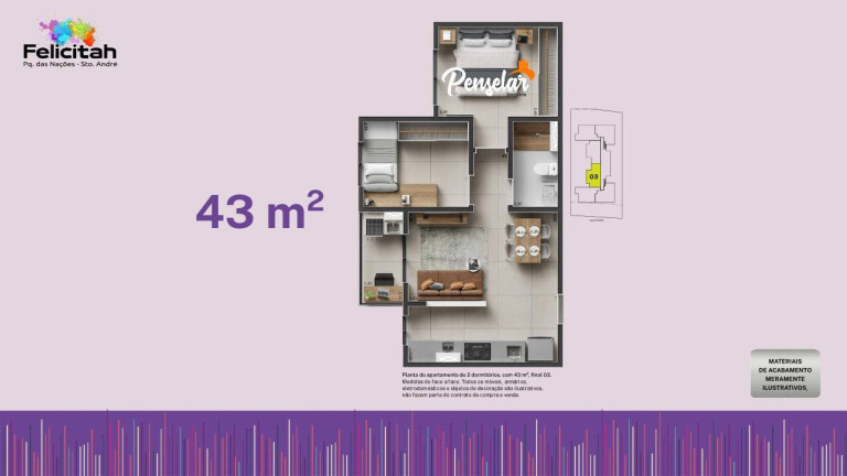 Imagem Apartamento com 2 Quartos à Venda, 44 m² em Parque Das Nações - Santo André Imagem Apartamento com 2 Quartos à Venda, 44 m² em Parque Das Nações - Santo André