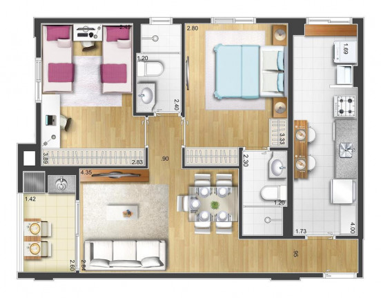 Imagem Apartamento com 2 Quartos à Venda, 66 m² em Santa Maria - São Caetano Do Sul Imagem Apartamento com 2 Quartos à Venda, 66 m² em Santa Maria - São Caetano Do Sul