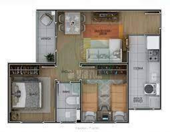Imagem Apartamento com 2 Quartos para Alugar, 39 m² em Despraiado - Cuiabá Imagem Apartamento com 2 Quartos para Alugar, 39 m² em Despraiado - Cuiabá
