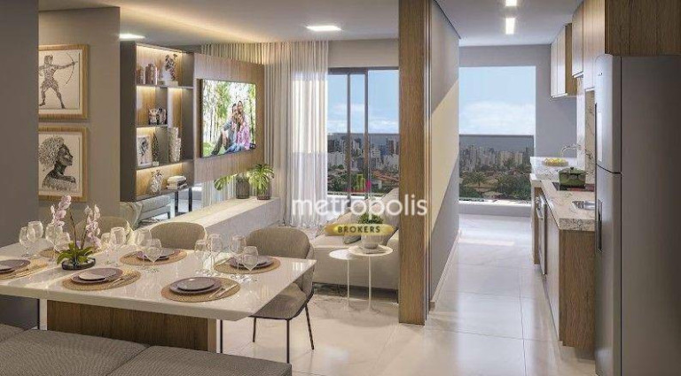 Apartamento com 2 Quartos à Venda, 56 m² em Jardim - Santo André