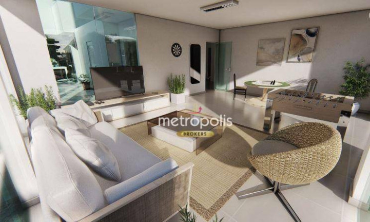 Apartamento com 1 Quarto à Venda, 54 m² em Vila Alzira - Santo André