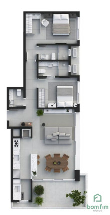 Imagem Apartamento com 1 Quarto à Venda, 46 m² em Centro - Torres Imagem Apartamento com 1 Quarto à Venda, 46 m² em Centro - Torres