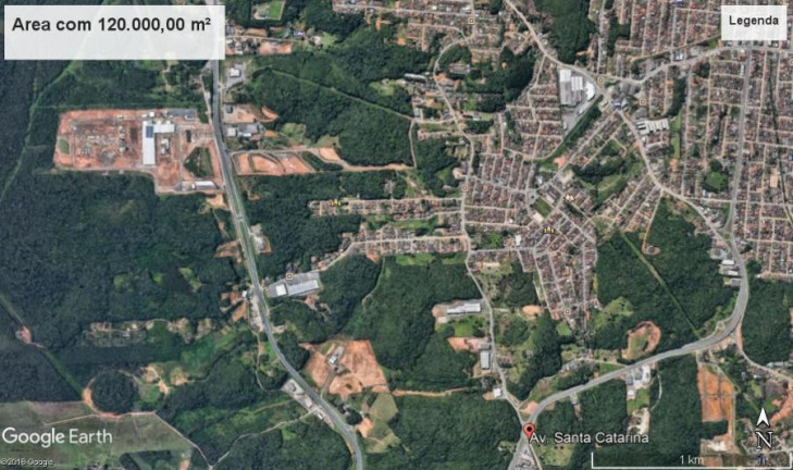 Terreno à Venda, 120.000 m² em Joinville
