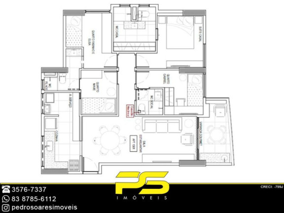 Imagem Apartamento com 4 Quartos à Venda, 88 m² em Brisamar - João Pessoa