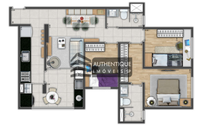 Imagem Apartamento com 2 Quartos à Venda, 72 m² em Vila Assunção - Santo André Imagem Apartamento com 2 Quartos à Venda, 72 m² em Vila Assunção - Santo André