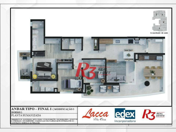Imagem Apartamento com 2 Quartos à Venda, 65 m² em Vila Rica - Santos Imagem Apartamento com 2 Quartos à Venda, 65 m² em Vila Rica - Santos