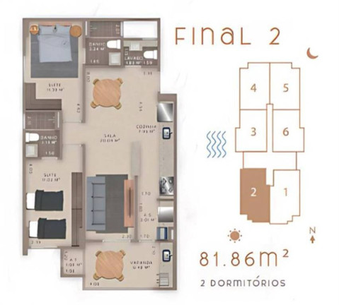 Imagem Apartamento com 2 Quartos à Venda, 82 m² em Guilhermina - Praia Grande Imagem Apartamento com 2 Quartos à Venda, 82 m² em Guilhermina - Praia Grande