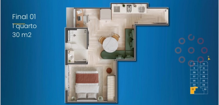 Imagem Apartamento com 1 Quarto à Venda, 25 m² em Centro - Belo Horizonte