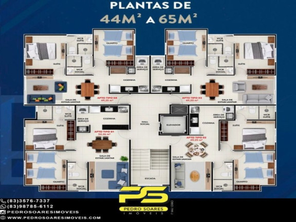 Imagem Apartamento com 2 Quartos à Venda, 50 m² em João Paulo Ii - João Pessoa