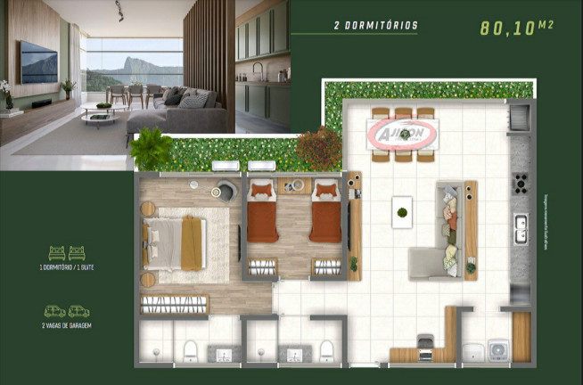 Imagem Apartamento com 1 Quarto à Venda, 80 m² em Jardim Carolina - Ubatuba