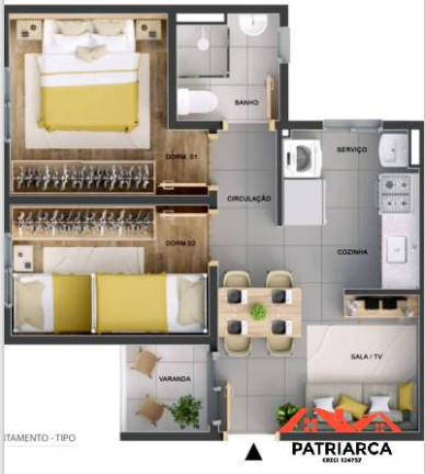 Imagem Apartamento com 2 Quartos à Venda, 41 m² em Residencial Parque Da Fazenda - Campinas Imagem Apartamento com 2 Quartos à Venda, 41 m² em Residencial Parque Da Fazenda - Campinas