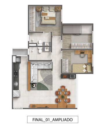 Imagem Apartamento com 3 Quartos à Venda, em Vila Proost De Souza - Campinas Imagem Apartamento com 3 Quartos à Venda, em Vila Proost De Souza - Campinas