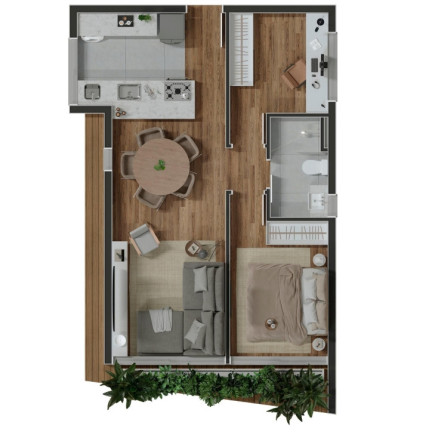 Imagem Apartamento com 2 Quartos à Venda, 56 m² em Várzea Grande - Gramado
