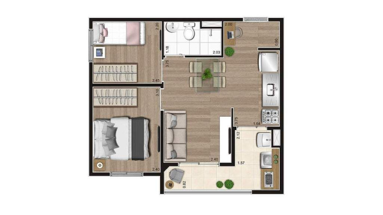 Imagem Apartamento com 2 Quartos à Venda, 35 m² em Mooca - São Paulo
