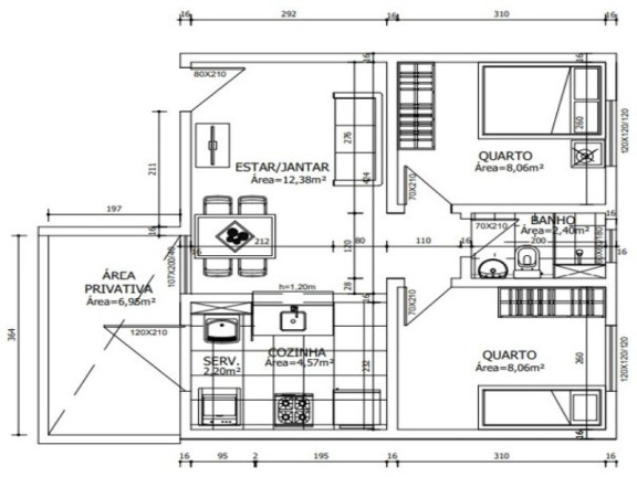 Imagem Imóvel com 2 Quartos à Venda, 45 m² em Coqueiral - Contagem