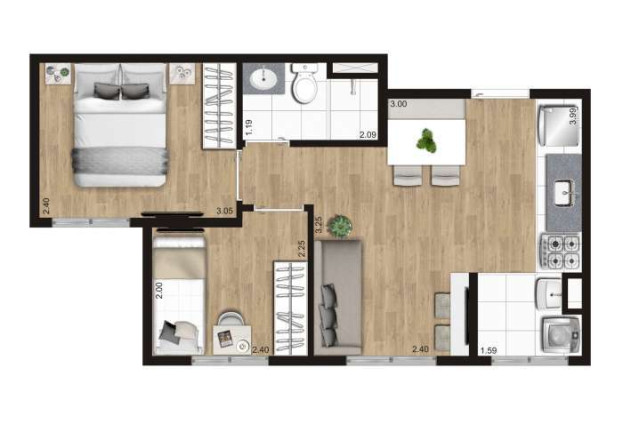 Imagem Apartamento com 2 Quartos à Venda, 35 m² em Jabaquara - São Paulo