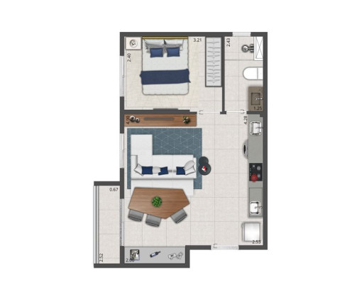 Imagem Studio com 1 Quarto à Venda, 27 m² em Moema - São Paulo