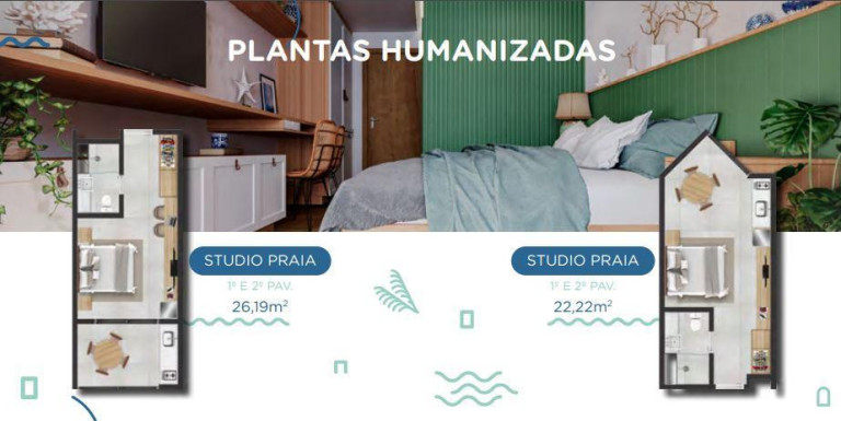 Imagem Flat à Venda, 22 m² em Carneiros - Tamandaré