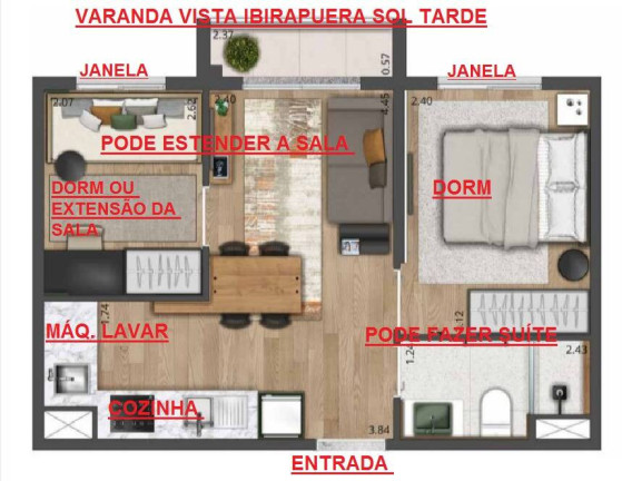 Imagem Apartamento com 2 Quartos à Venda,  em Moema - São Paulo
