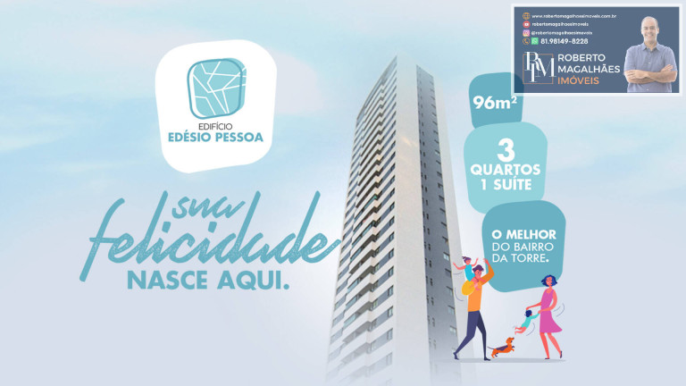 Imagem Apartamento com 3 Quartos à Venda, 96 m² em Torre - Recife