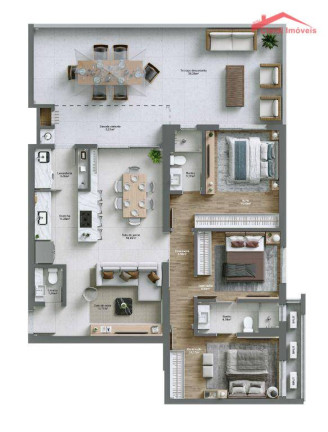 Imagem Apartamento com 3 Quartos à Venda, 113 m² em Centro - Joinville
