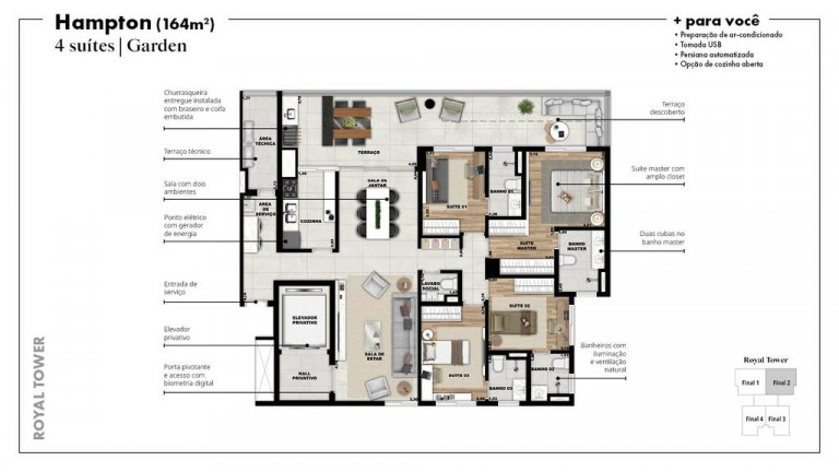 Imagem Apartamento com 4 Quartos à Venda, 187 m² em Vila São Francisco - Osasco