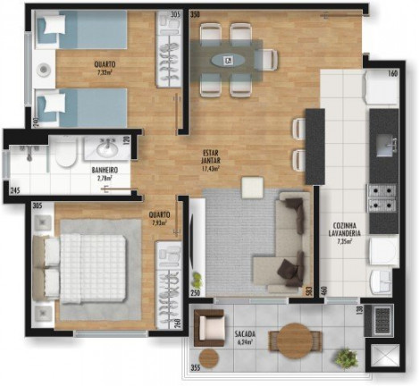 Imagem Apartamento com 1 Quarto à Venda, 34 m² em Rebouças - Curitiba Imagem Apartamento com 1 Quarto à Venda, 34 m² em Rebouças - Curitiba