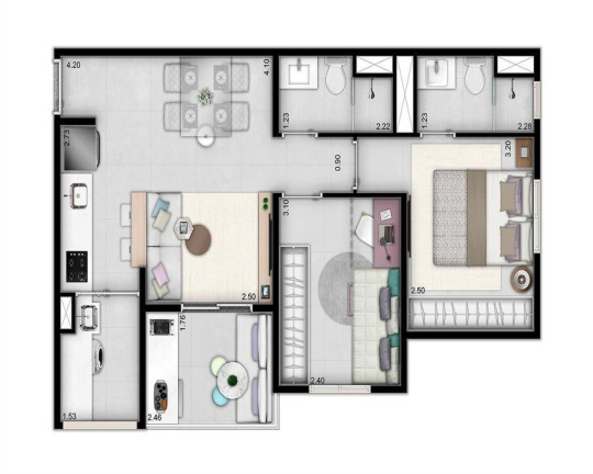 Imagem Imóvel com 2 Quartos à Venda, 54 m² em Socorro - São Paulo