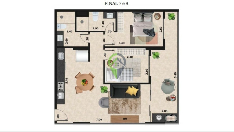 Imagem Apartamento com 2 Quartos à Venda, 74 m² em José Menino - Santos Imagem Apartamento com 2 Quartos à Venda, 74 m² em José Menino - Santos