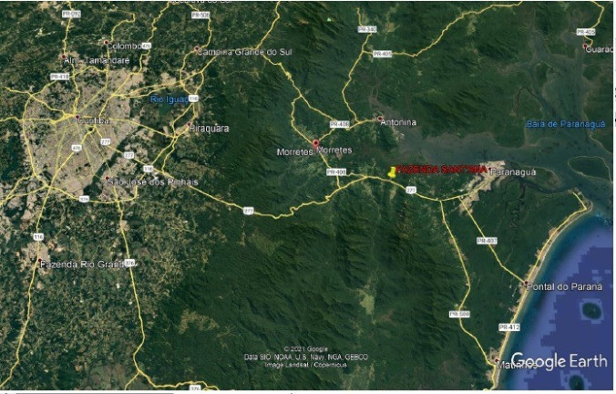 Terreno à Venda, 12.100.000 m² em Sambaqui - Morretes