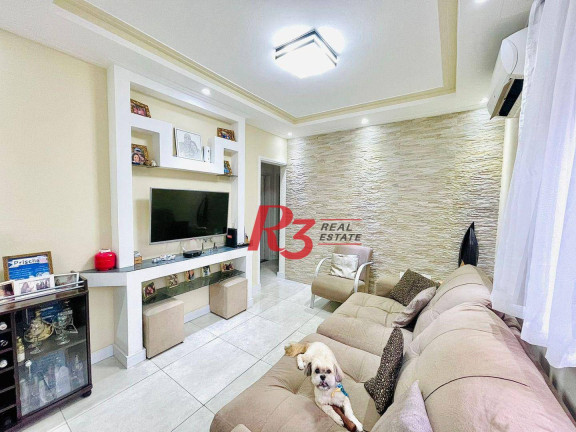 Apartamento com 3 Quartos à Venda, 95 m² em Embaré - Santos