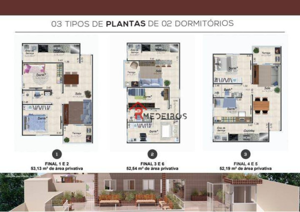 Imagem Apartamento com 2 Quartos à Venda, 52 m² em Caiçara - Praia Grande