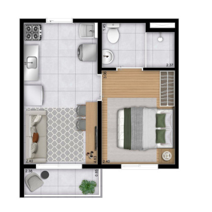 Imagem Apartamento com 1 Quarto à Venda, 27 m² em Cupecê - São Paulo