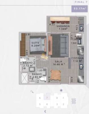 Imagem Apartamento com 1 Quarto à Venda, 53 m² em Real - Praia Grande