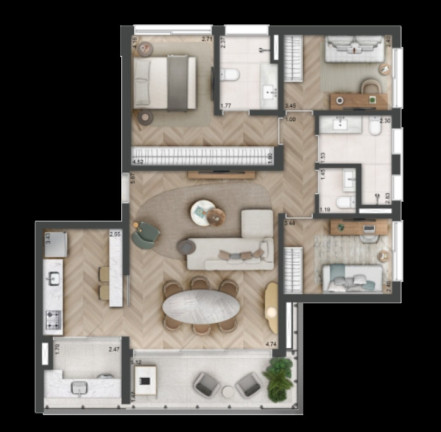 Imagem Apartamento com 3 Quartos à Venda, 114 m² em Sumaré - São Paulo