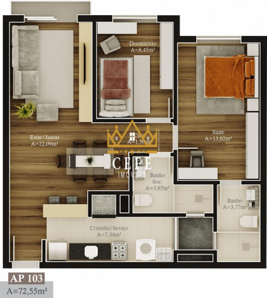 Imagem Imóvel com 2 Quartos à Venda, 72 m² em Prinstrop - Gramado
