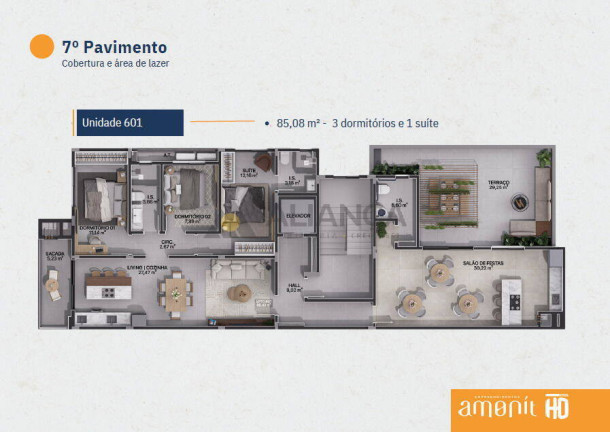 Imagem Apartamento com 2 Quartos à Venda, 70 m² em Gravatá - Navegantes
