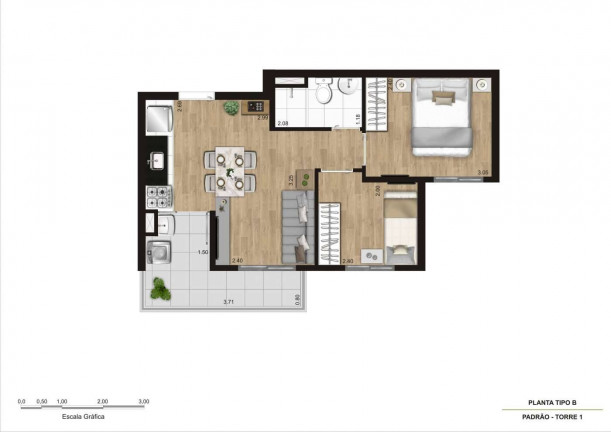 Imagem Apartamento com 2 Quartos à Venda, 41 m² em Parque Maria Helena - São Paulo