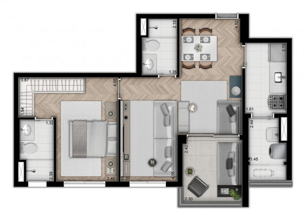 Imagem Apartamento com 2 Quartos à Venda, 64 m² em Vila Monte Alegre - São Paulo
