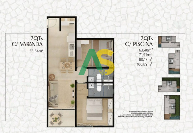 Imagem Flat com 2 Quartos à Venda, 53 m² em Centro - Tamandaré Imagem Flat com 2 Quartos à Venda, 53 m² em Centro - Tamandaré