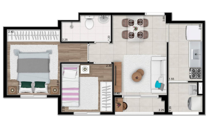 Imagem Apartamento com 2 Quartos à Venda, 37 m² em Itaquera - São Paulo