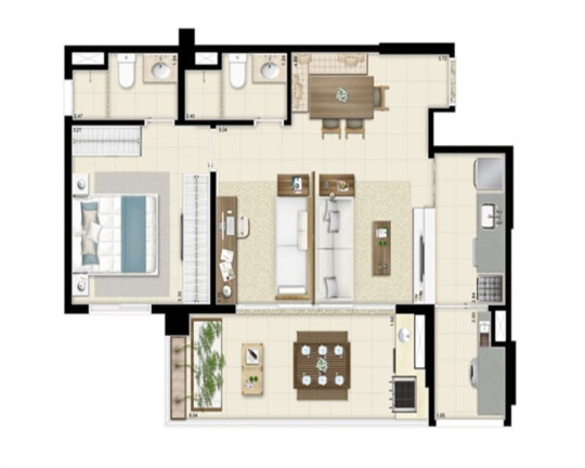 Imagem Apartamento com 2 Quartos à Venda, 107 m² em Tatuapé - São Paulo Imagem Apartamento com 2 Quartos à Venda, 107 m² em Tatuapé - São Paulo