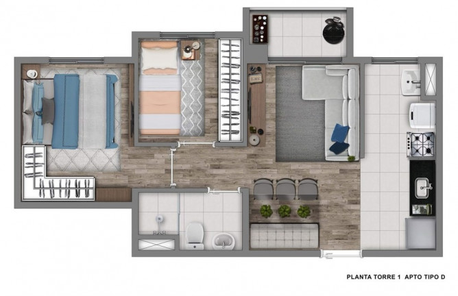 Imagem Imóvel com 2 Quartos à Venda, 50 m² em Santo Amaro - São Paulo