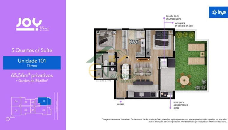 Imagem Apartamento com 3 Quartos à Venda, 76 m² em Tingui - Curitiba Imagem Apartamento com 3 Quartos à Venda, 76 m² em Tingui - Curitiba