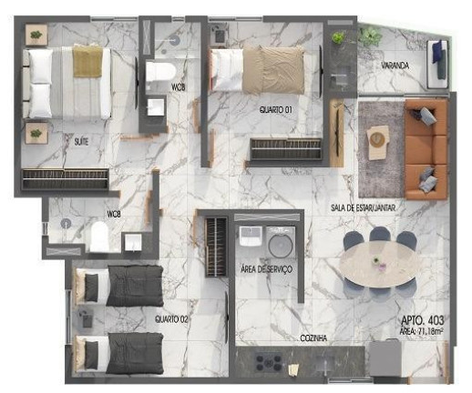 Imagem Apartamento com 3 Quartos à Venda, 71 m² em Jardim Oceania - João Pessoa Imagem Apartamento com 3 Quartos à Venda, 71 m² em Jardim Oceania - João Pessoa
