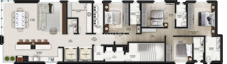 Imagem Apartamento com 4 Quartos à Venda, 201 m² em Centro - Balneário Piçarras