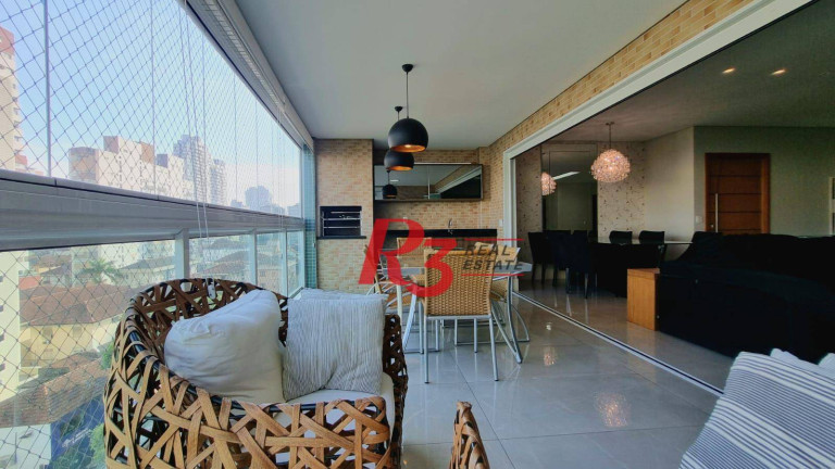 Apartamento com 3 Quartos para Alugar, 178 m² em Gonzaga - Santos