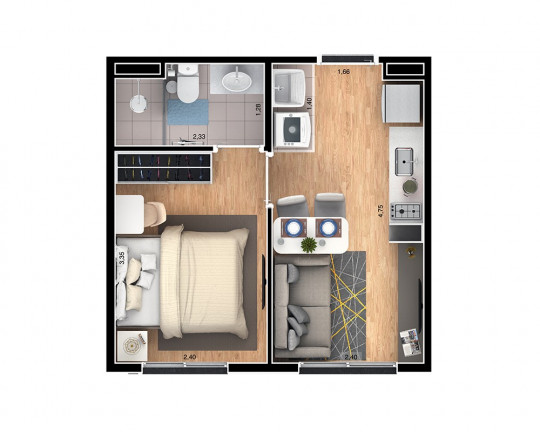 Imagem Imóvel com 2 Quartos à Venda, 35 m² em Brás - São Paulo