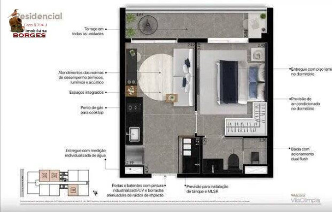 Imagem Studio com 1 Quarto à Venda, 29 m² em Vila Olimpia - São Paulo Imagem Studio com 1 Quarto à Venda, 29 m² em Vila Olimpia - São Paulo